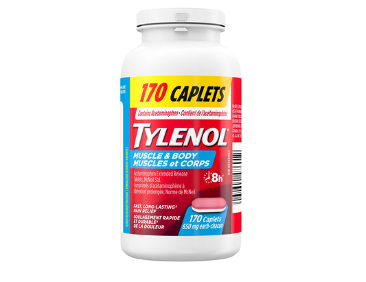 Tylenol Muscle & Body 650 mg, 170 Caplets