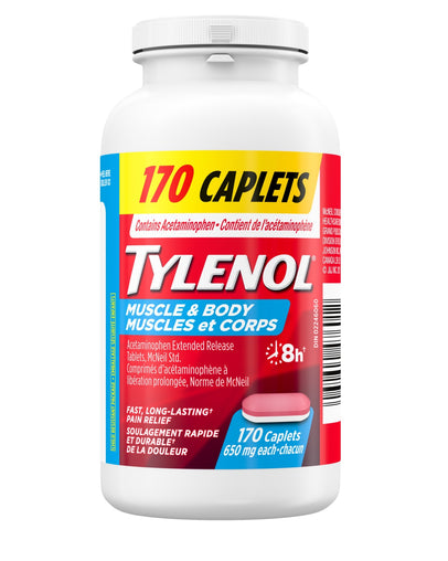 Tylenol Muscle & Body 650 mg, 170 Caplets