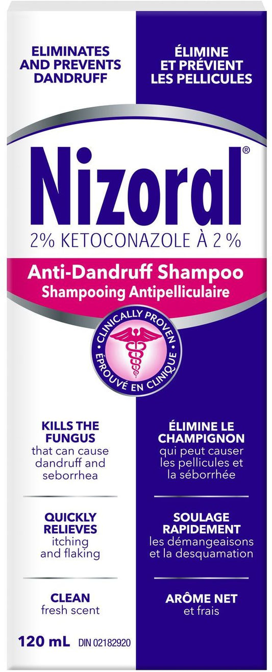 Nizoral Anti-Dandruff Shampoo, 2% Ketoconazole 120ml