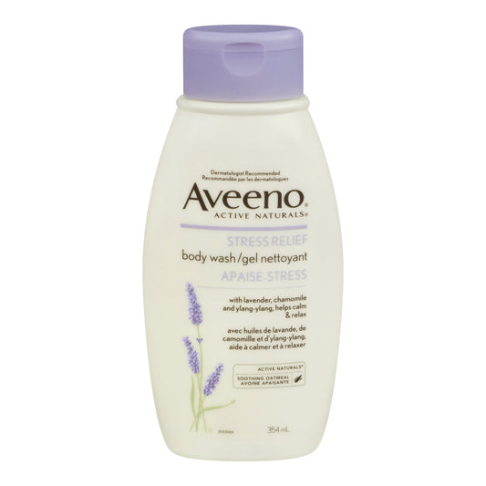 Aveeno Stress Relief Body Wash, Lavender Scent 354ml