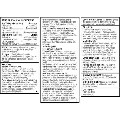 Visine Advance with Antihistamine Eye Drops for Allergy Relief – 15 mL