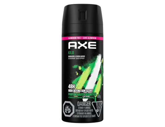 Axe Kilo Deodorant Body Spray, Mandarin & Sandalwood 113g