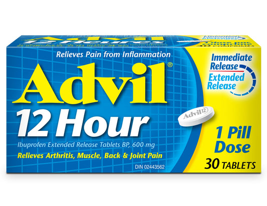 Advil 12 Hours 600mg Tablets – 30 Count