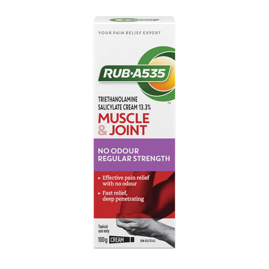 Rub•A535 Muscle & Joint Regular Strength Odourless Cream, 100g