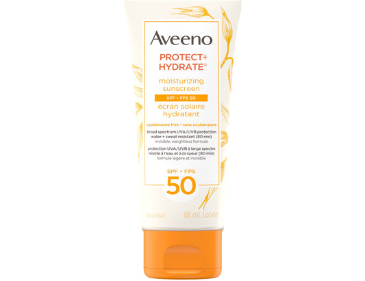 Aveeno Protect & Hydrate Moisturizing Sunscreen Lotion SPF 50, 88 mL