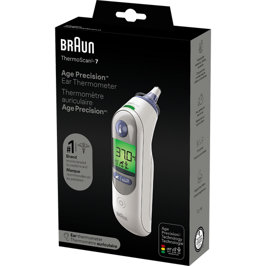 Braun ThermoScan 7 Ear Thermometer with Age Precision, 1 ct