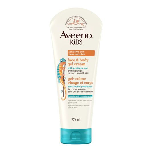 Aveeno Kids Face & Body Gel Cream, 227 mL