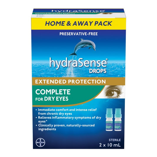 HydraSense Complete Eye Drops 2 x 10ml