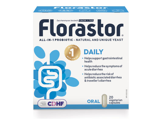 Florastor Daily Probiotic Vegetarian Capsules 20 ct