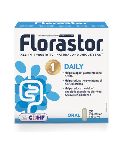 Florastor Daily Probiotic Vegetarian Capsules 20 ct