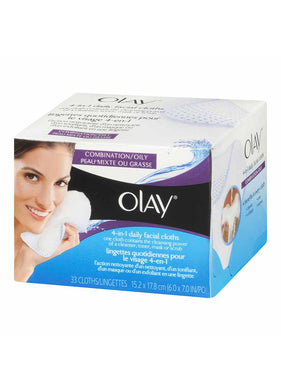 Olay 2-in-1 Daily Facial Cloths, 33 ct