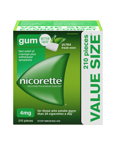 Nicorette Gum Ultra Fresh Mint 4mg – 210 Pieces
