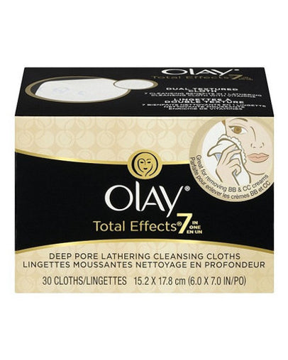 Olay Total Effects Deep Pore Lathering Cleansing Cloths, 30 Count