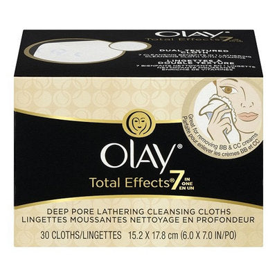 Olay Total Effects Deep Pore Lathering Cleansing Cloths, 30 ct