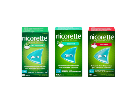 Nicorette Quit Smoking Bundle (3-Pack) - Multiple Flavors