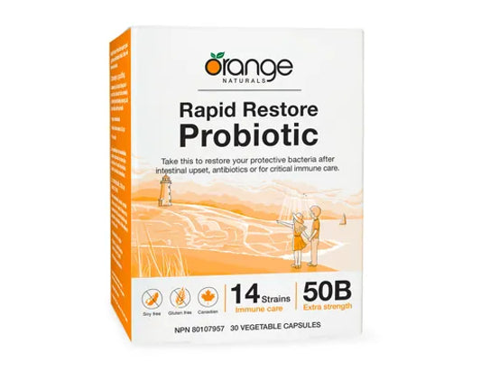 Orange Naturals Rapid Restore Probiotic Capsules, 30 ct