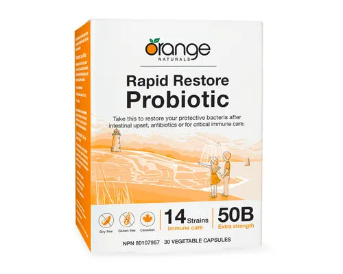 Orange Naturals Rapid Restore Probiotic Capsules, 30 ct