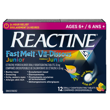 Reactine Junior Fast Melts Tablets, Fruit Burst 12