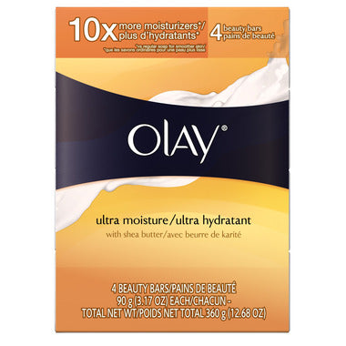 Olay Ultra Moisture Shea Butter Bars, 4x90g