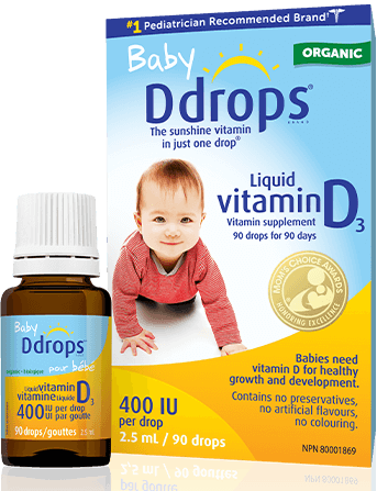 Baby Ddrops Vitamin D3 Liquid, 400IU 2.5ml