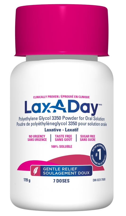 Lax-A-Day Polyethylene Glycol 3350 Powder, 119g