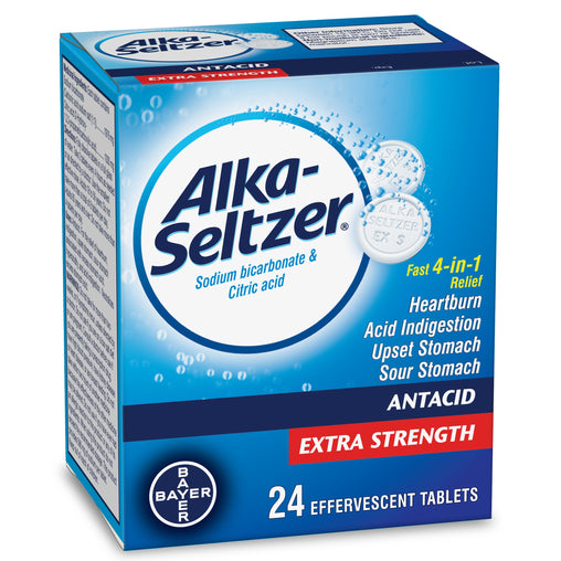 Alka-Seltzer Extra Strength Antacid – 24 Effervescent Tablets