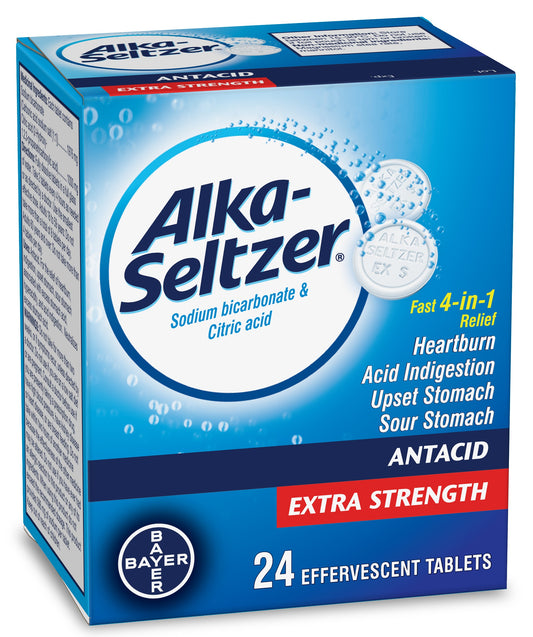 Alka-Seltzer Extra Strength Antacid, 24 Effervescent Tablets