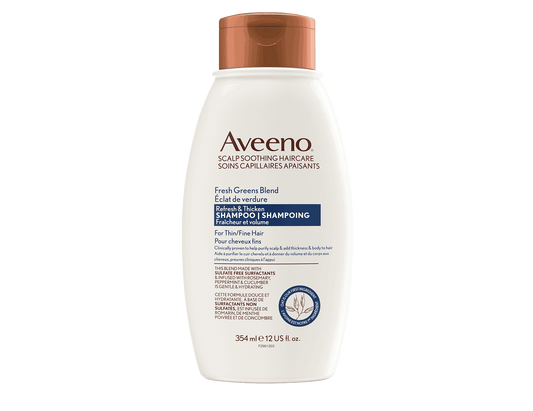 Aveeno Refresh & Thicken Shampoo, Fresh Greens Blend – 354 mL