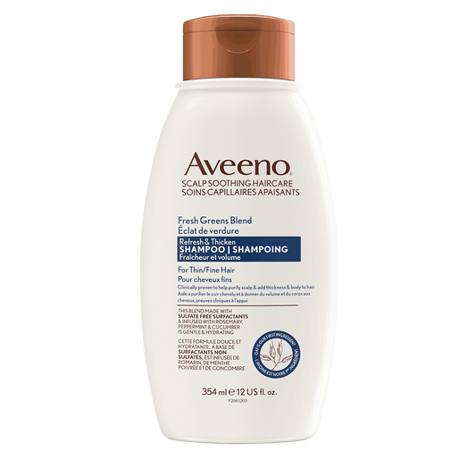 Aveeno Refresh & Thicken Shampoo, Fresh Greens Blend 354ml