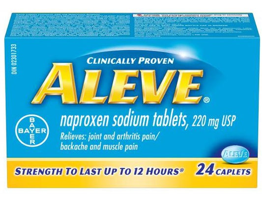Aleve 220mg Caplets – 24 Count