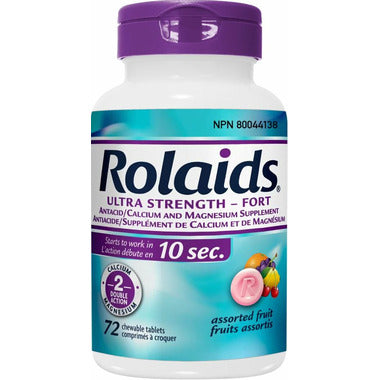 Rolaids Ultra Strength Chewable Tablets, Assorted Fruits 72