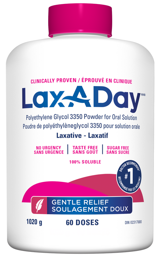 Lax-A-Day Polyethylene Glycol 3350 Powder, 1020g