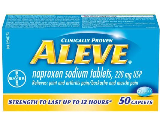 Aleve 220mg Caplets – 50 Count