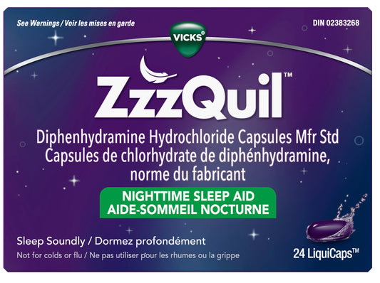 ZzzQuil Nighttime Sleep Aid, 24 LiquiCaps