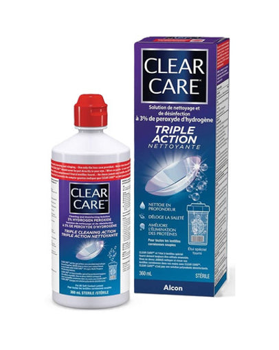 Clear Care Contact Lens Solution Triple Cleaning Action, 360 mL