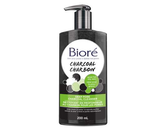 Bioré Mattify Deep Pore Charcoal Cleanser, 200 mL