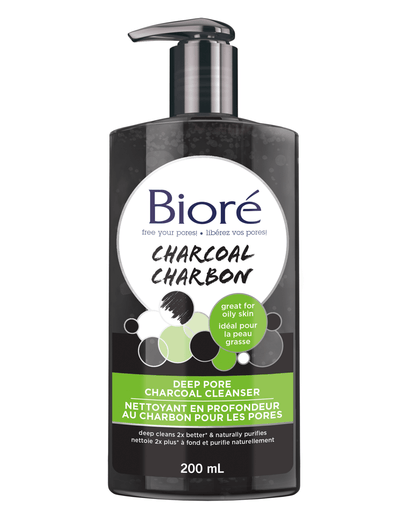 Bioré Mattify Deep Pore Charcoal Cleanser, 200 mL