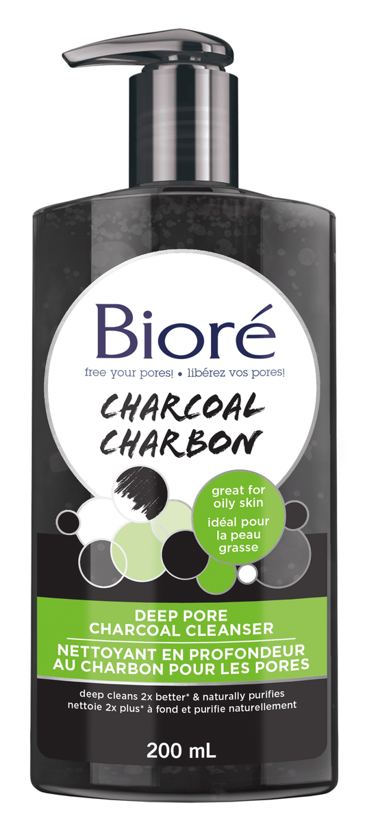 Bioré Mattify Deep Pore Charcoal Cleanser, 200 mL