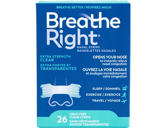 Breathe Right Extra Clear Nasal Strips – 26 ct