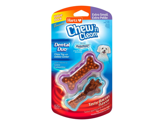 Hartz Chew 'n Clean Dental Duo, Extra Small, 2 Count