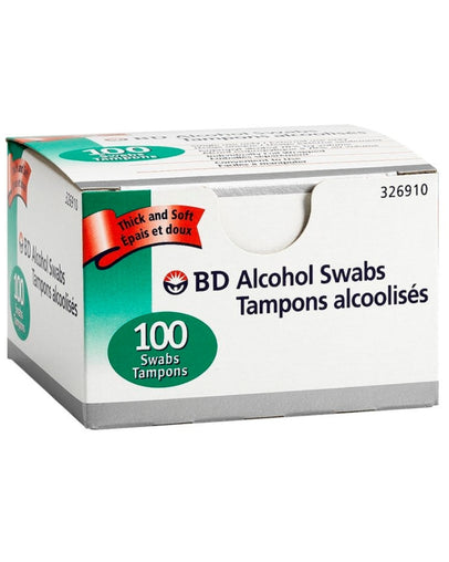 BD Single Use Alcohol Swabs – 100 Count