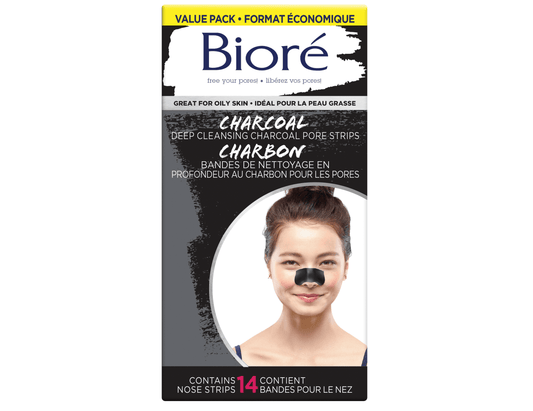 Bioré Oil Control Charcoal Deep Cleansing Pore Nose Strips, 14 ct