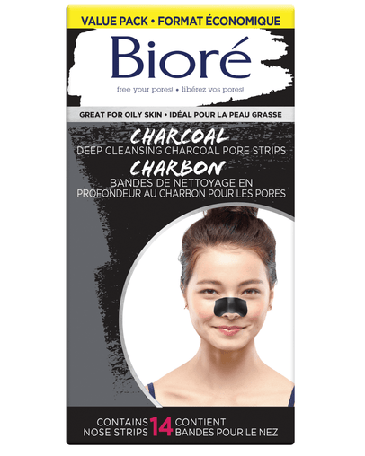 Bioré Oil Control Charcoal Deep Cleansing Pore Nose Strips, 14 ct