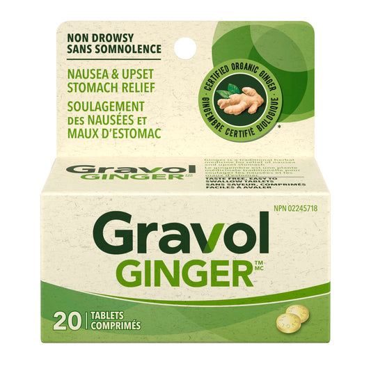 Gravol Ginger, 20 Tablets