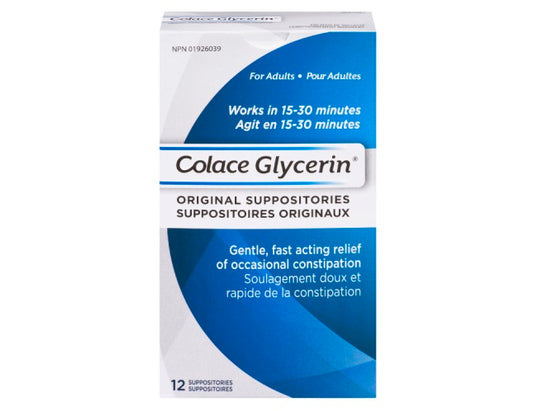 Colace Glycerin Suppositories, 12 ct