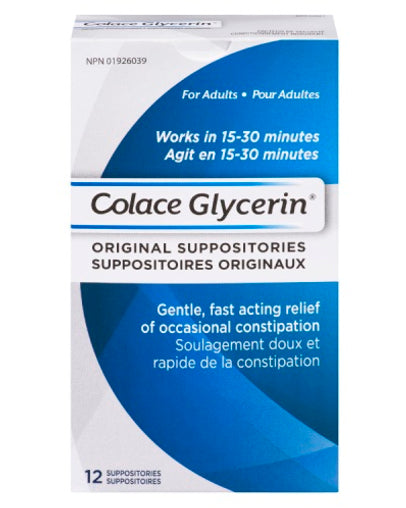 Colace Glycerin Suppositories, 12 ct