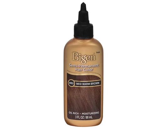 Bigen Semi-Permanent Hair Color, Med Warm Brown WB3 - 88 mL