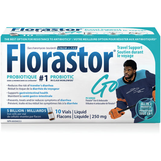 Florastor Go Vials Probiotic Supplement, 10 ct