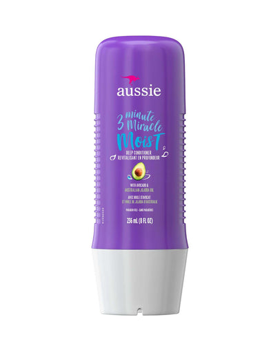 Aussie 3 Minute Miracle Moist Deep Conditioner w/ Avocado & Australian Jojoba Oil, 236 mL