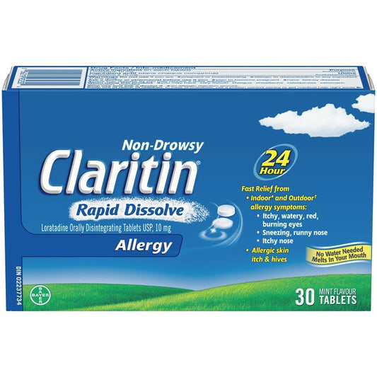 Claritin Rapid Dissolve 24-Hour Non-Drowsy Relief 10 mg, 30 ct